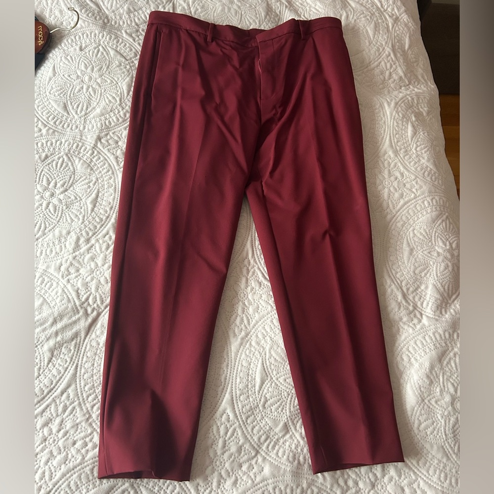 Fantastic and beautiful burgundy dress pants from ZARA! 36x32 buy today!!